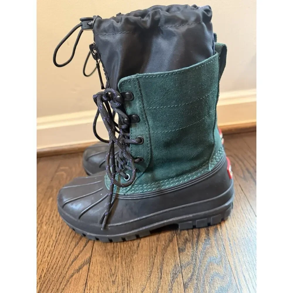 Hunter Skylar Waterproof Boot Green/black Women's Sz 7 $225